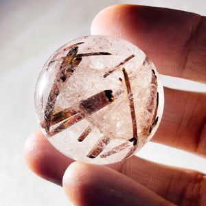 Rutile quartz sphere