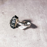 Rough shungite 925 sz7.25 ring