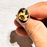 Baltic Amber hand carved adjustable ring