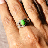 Kingman Mohave green turquoise 925 s9.5 ring