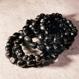 Shungite nugget stretch bracelet