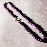 Lepidolite silk knot necklace