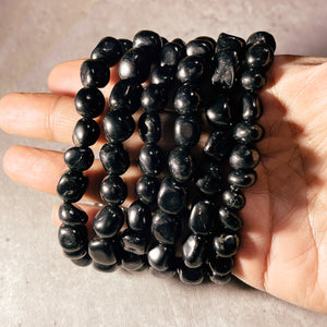 Shungite nugget stretch bracelet